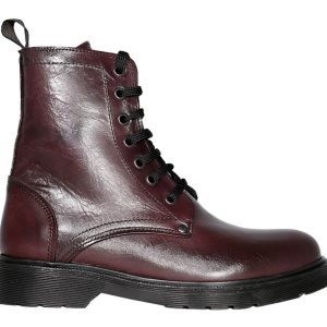 Anfibi bordeaux vera pelle “Brooklyn”