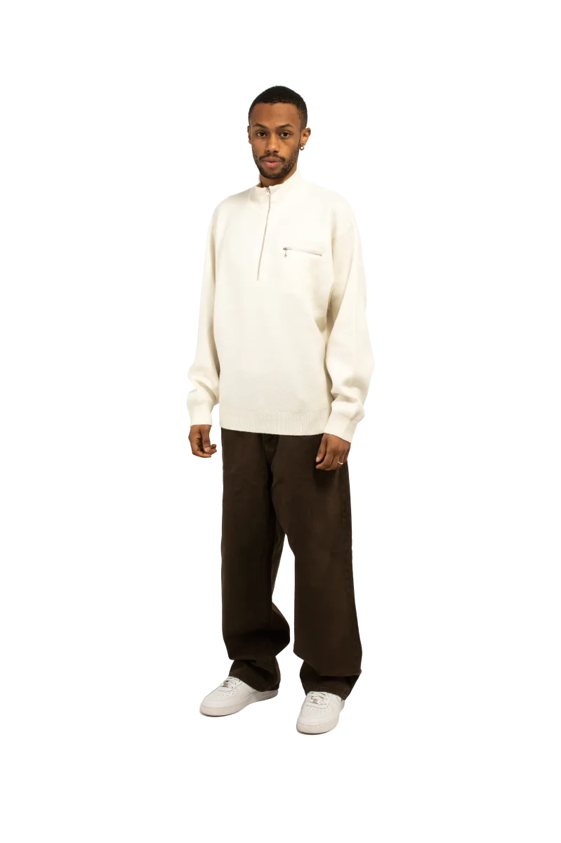 Half Zip Mock Neck Sweater