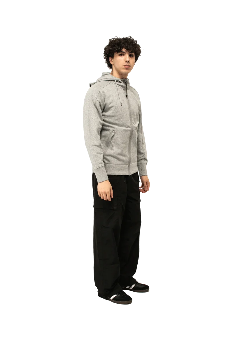 Diagonal Raised Fleece Goggle Zipped Hoodie - immagine 3