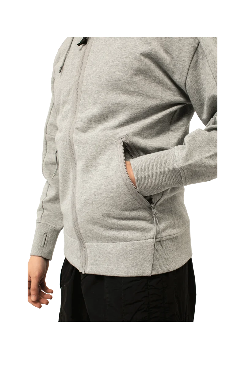 Diagonal Raised Fleece Goggle Zipped Hoodie - immagine 6