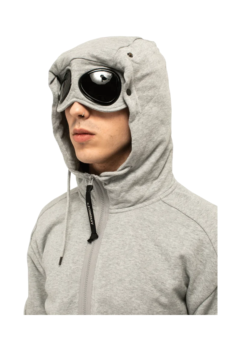 Diagonal Raised Fleece Goggle Zipped Hoodie - immagine 7