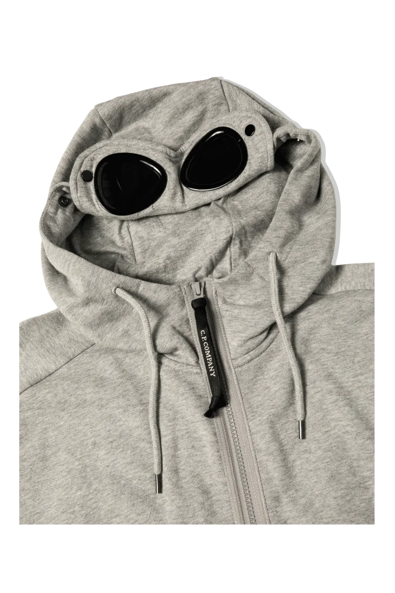 Diagonal Raised Fleece Goggle Zipped Hoodie - immagine 8