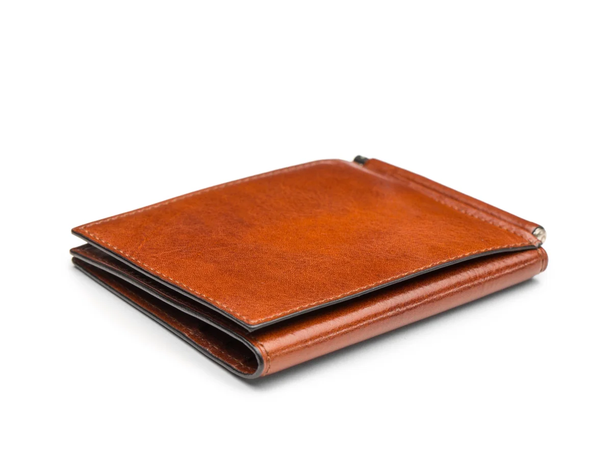 Old Leather Money Clip W/ Pocket - immagine 6