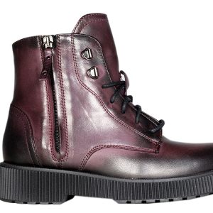 Anfibi bordeaux vera pelle “Chiaka”