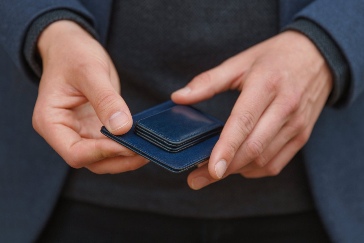 Old Leather Front Pocket Wallet - immagine 3