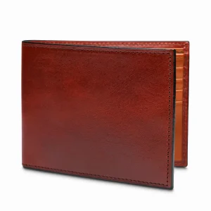 Contrast Old Leather Bifold w/ ID Flap