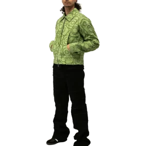 Burn Out Dyed Zip Up Jacket