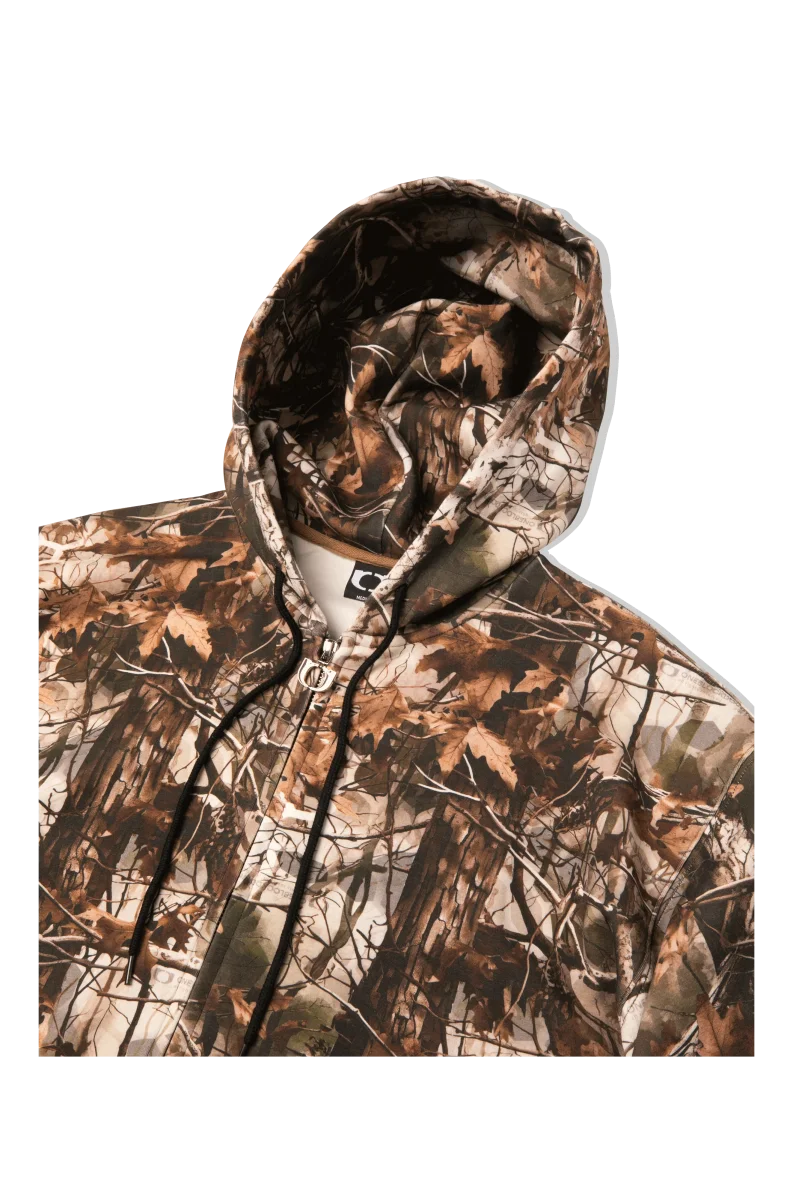 Camo Print Scuba Zip-Up Hoodie - immagine 6