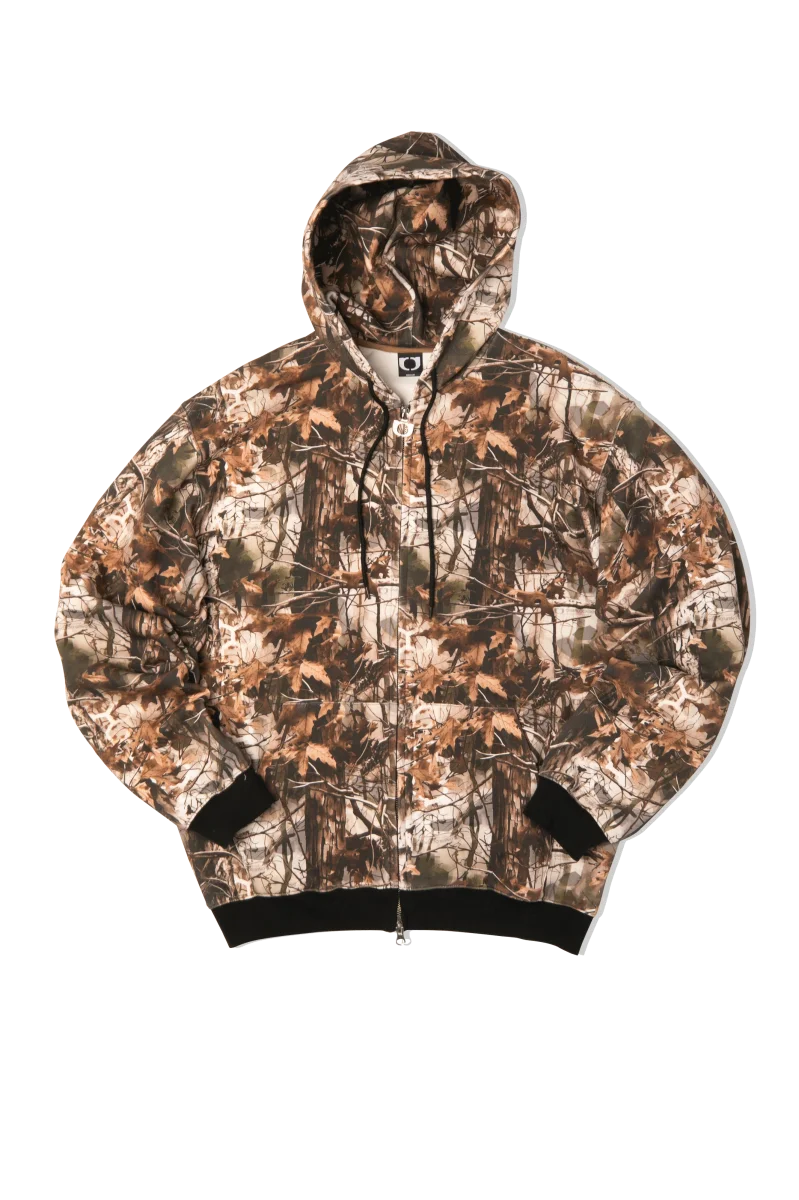 Camo Print Scuba Zip-Up Hoodie - immagine 8