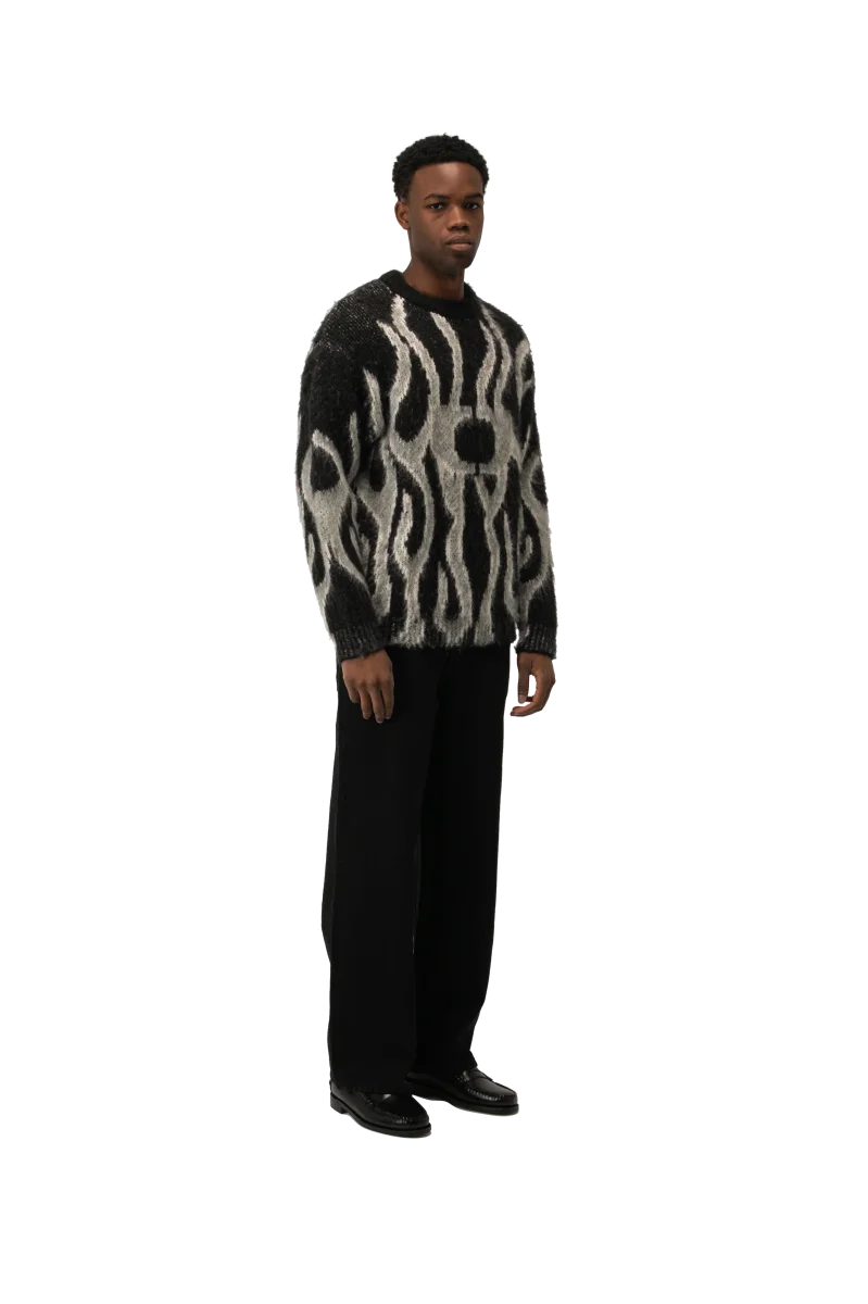 Flames Mohair Crewneck - immagine 3