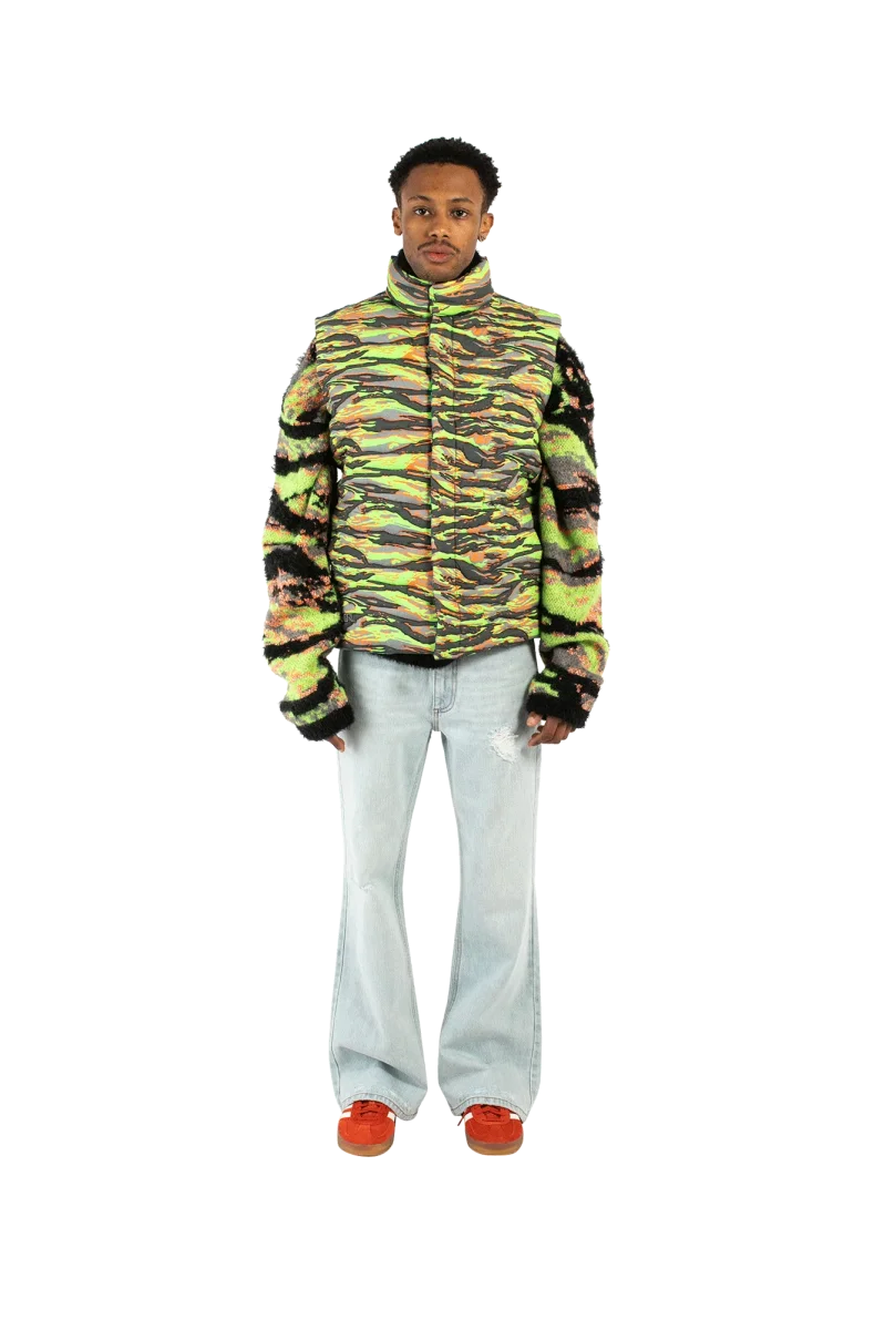 Printed Quilted Puffer Vest