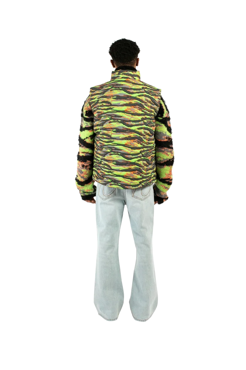 Printed Quilted Puffer Vest - immagine 4