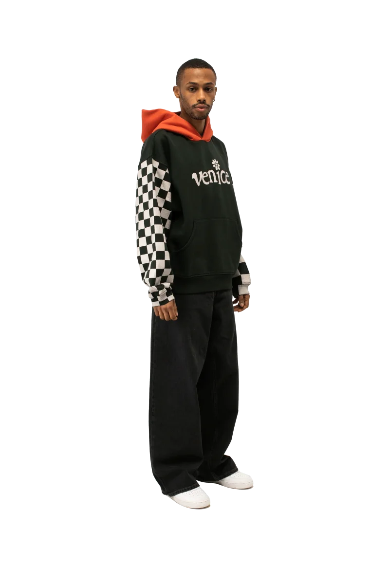 Venice Checker Sleeve Hoodie Knit - immagine 3