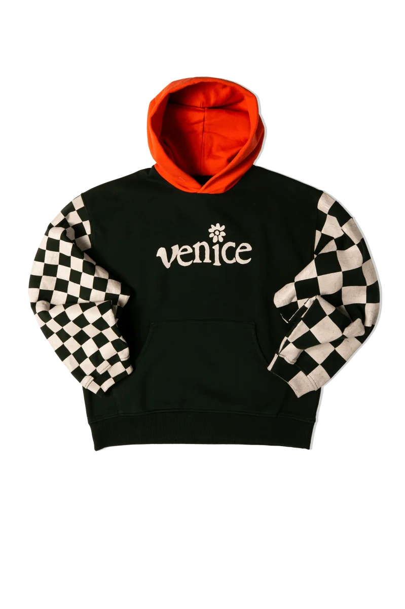 Venice Checker Sleeve Hoodie Knit - immagine 9