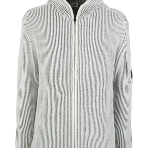 MAGLIA APERTA CAPPUCCIO IN FLEECE KNIT