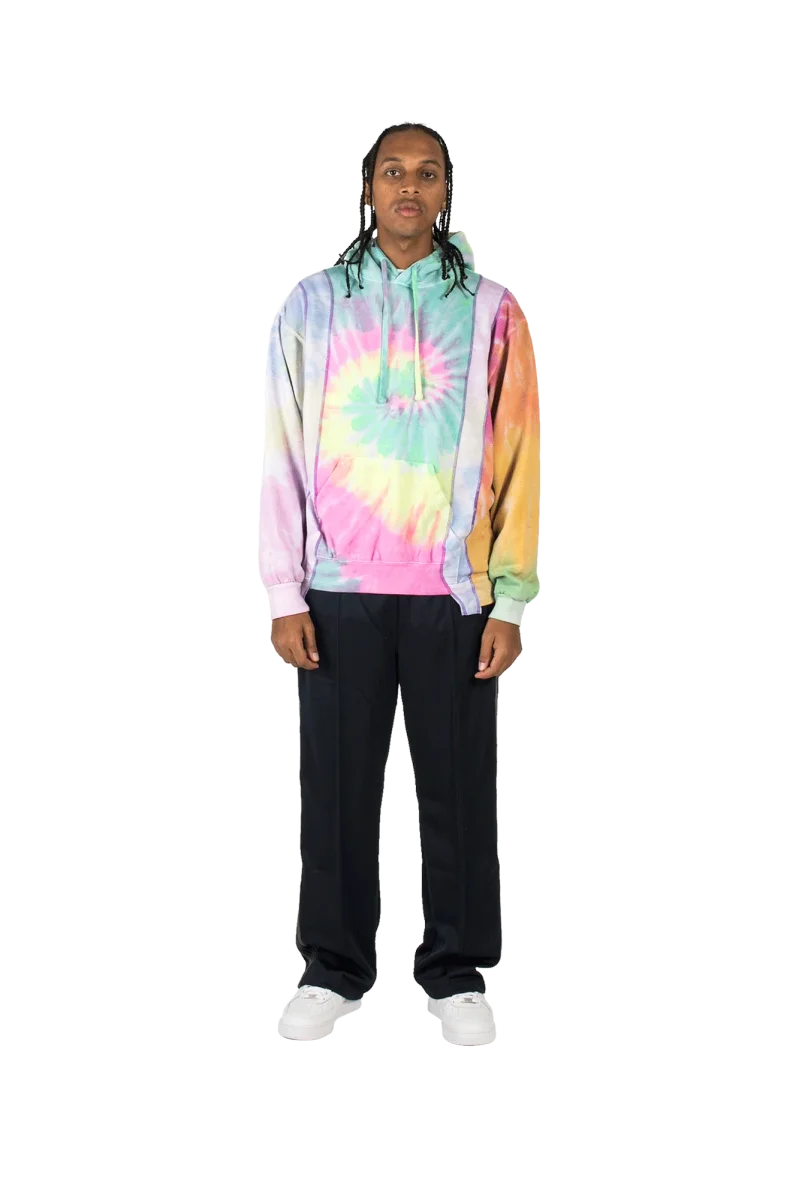 Tie Dye 5 Cuts Hooded Sweatshirt