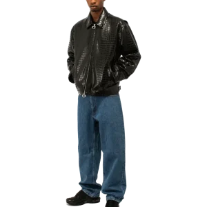 Croco Leather Jacket