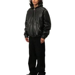 Studded Active Leather Jacket