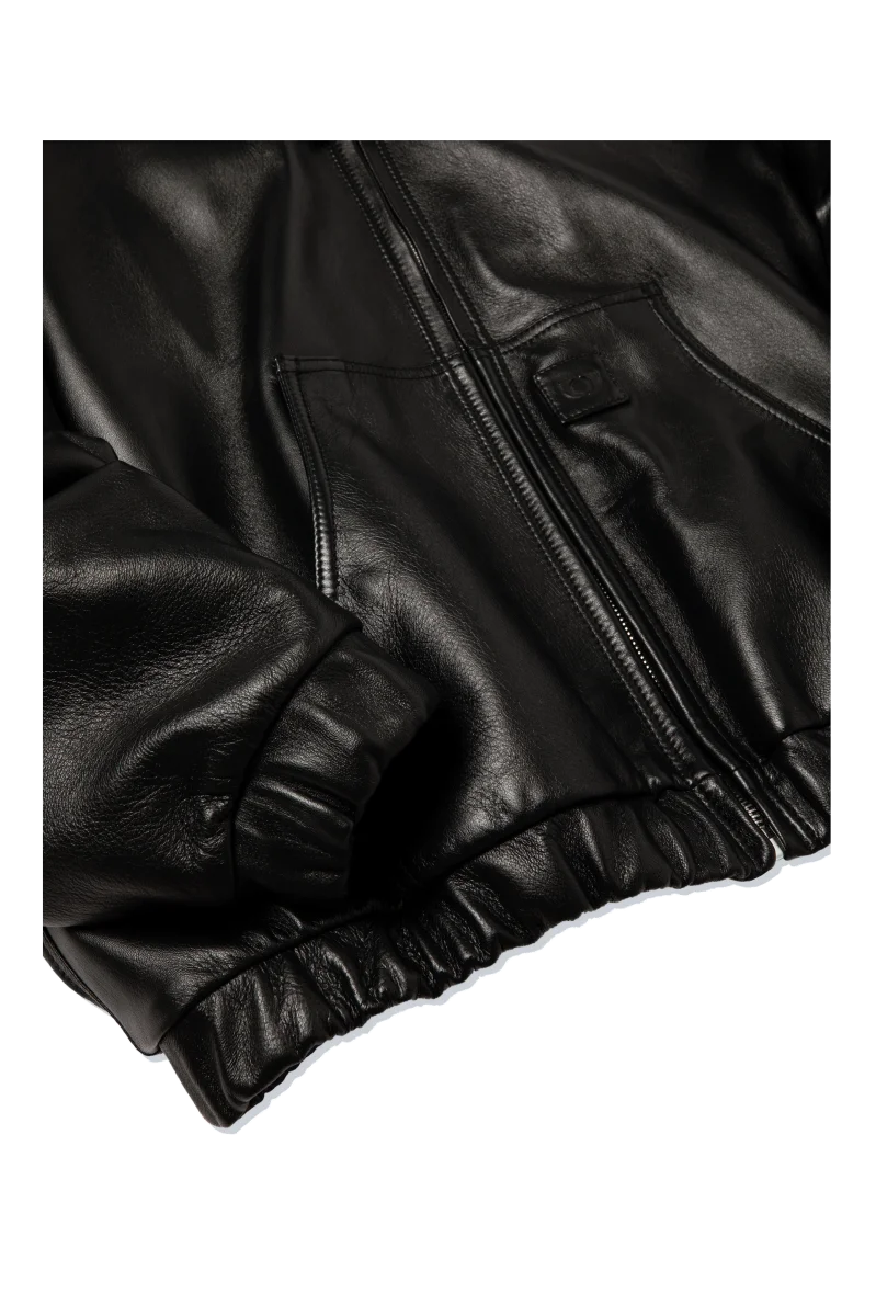 Leather Bomber With Hood - immagine 8