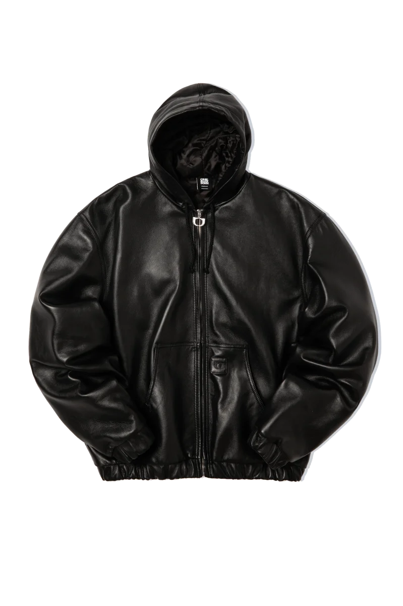 Leather Bomber With Hood - immagine 9