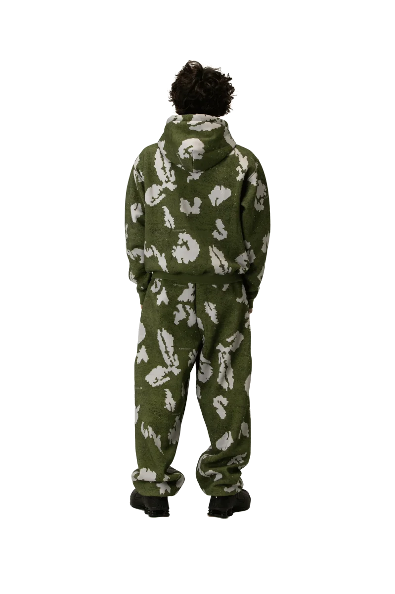 Moss Digi Camo Zipped Hoodie - immagine 4
