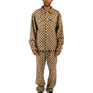 Curfew Checker Trucker Jacket