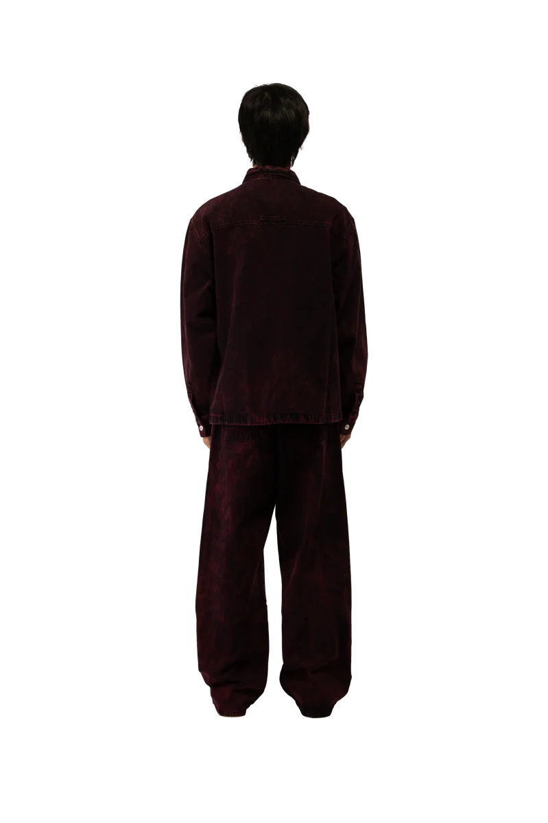 Acid Wash Denim Overshirt Woven - immagine 4