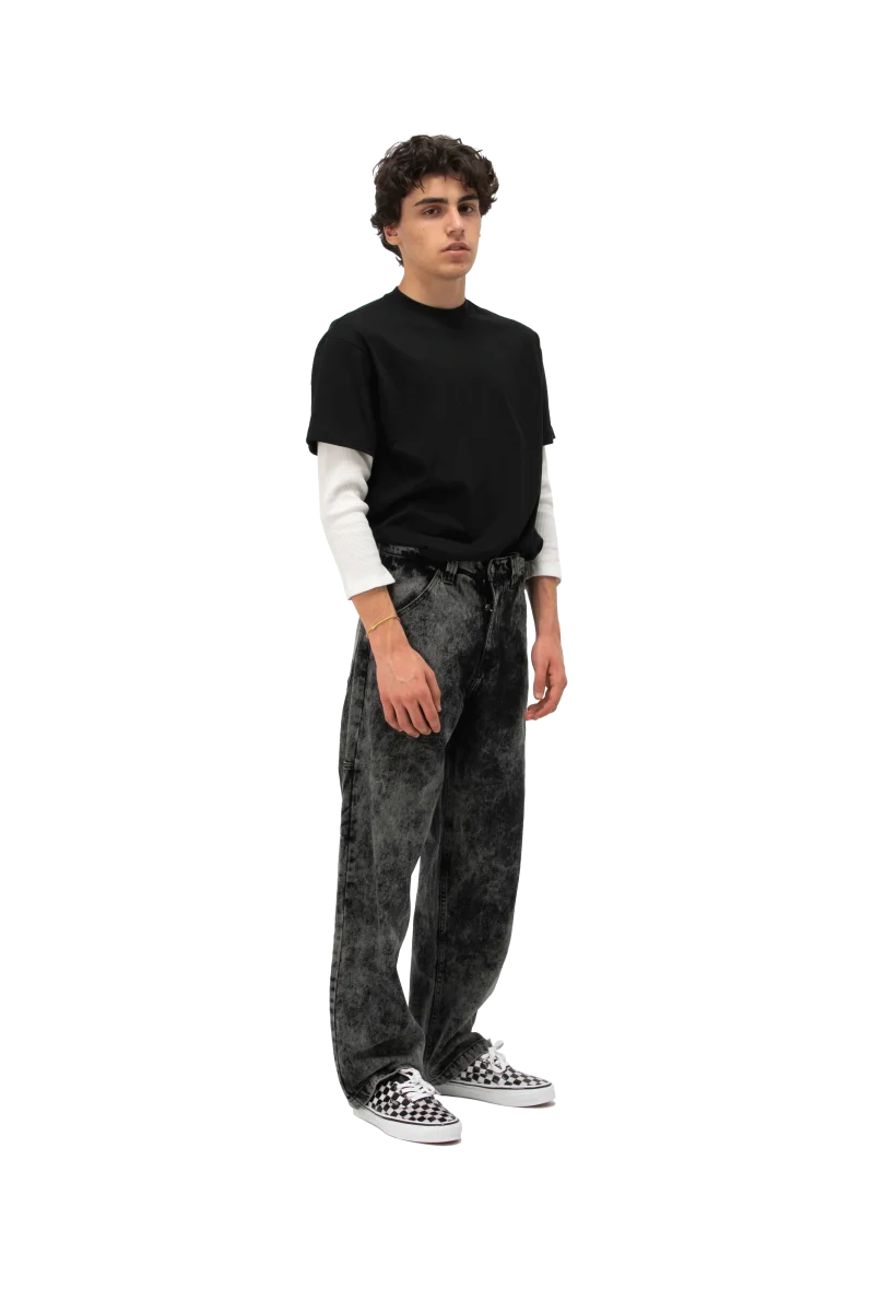 Acid Wash Carpenter Work Denim Pant Woven - immagine 3