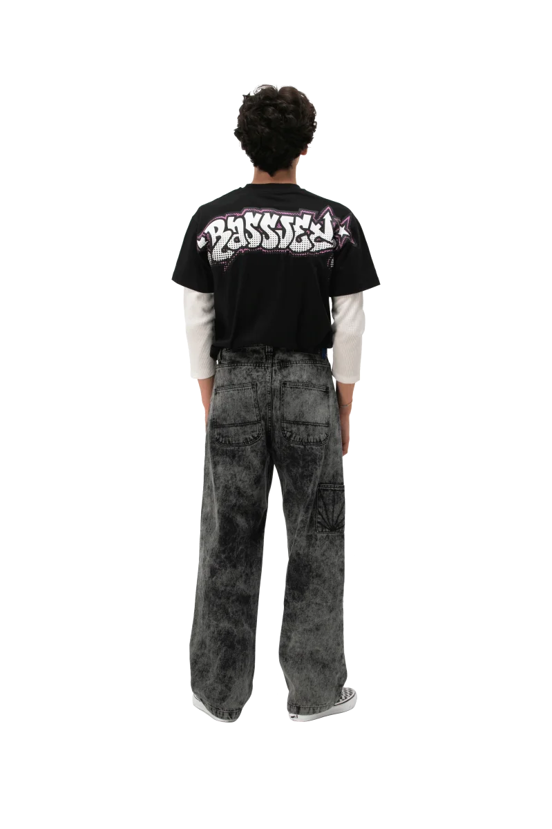 Acid Wash Carpenter Work Denim Pant Woven - immagine 4