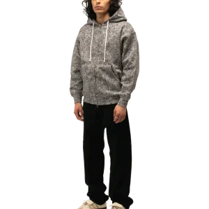 Burnt Sticker Stamp Zipped Hoodie