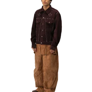 Studded Jean Jacket - 14W Cordudoy