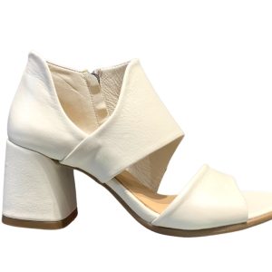 Sandalo donna con tacco Nappa Panna Trudi