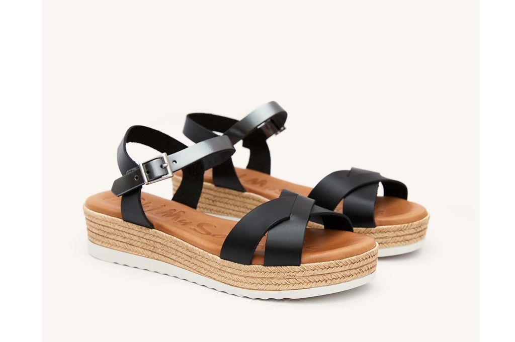 Sandalo donna nero vera pelle “Amy” – oh! my sandals - immagine 2