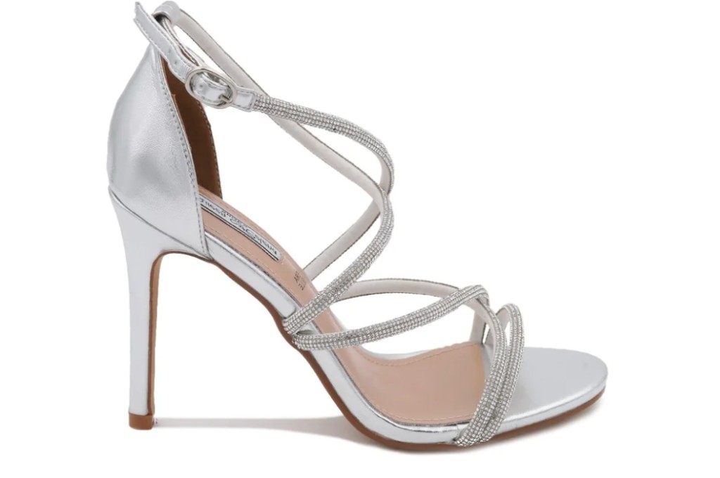 Sandalo elegante Argento tacco Alto “Brigitte” “Queen Helena” - immagine 2