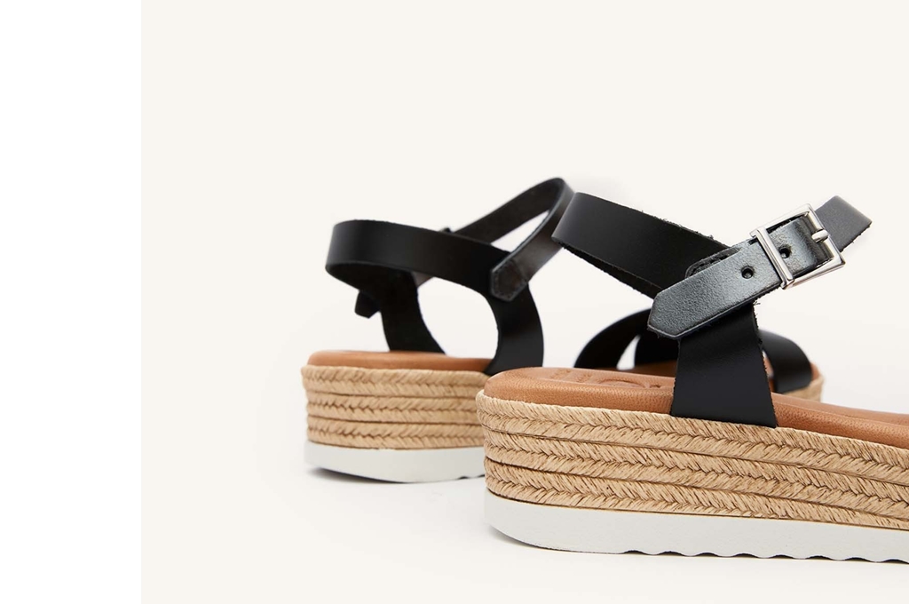 Sandalo donna nero vera pelle “Amy” – oh! my sandals - immagine 3