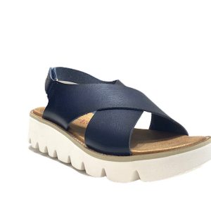 Sandalo donna fascia incrocio Navy<b>XTI</b>